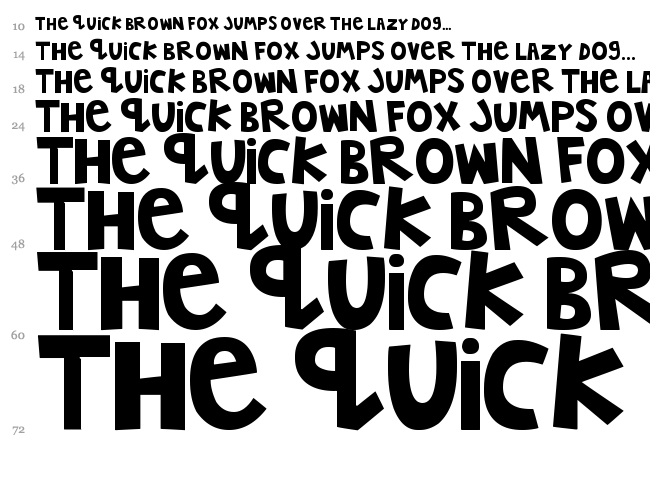 MTF Jumpin' Jack font waterfall